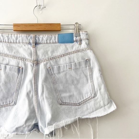 Zara High Rise Cutoff Denim Shorts - Picture 8 of 14